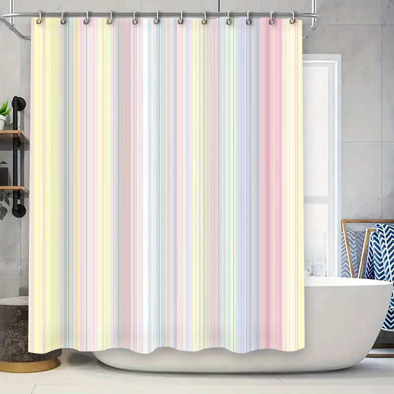 Home Bathroom Colors - Tenda da doccia a righe morbide