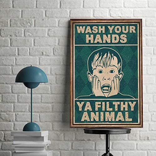 Home Alone Bathroom - Poster Vintage Divertente 'Home Alone' con