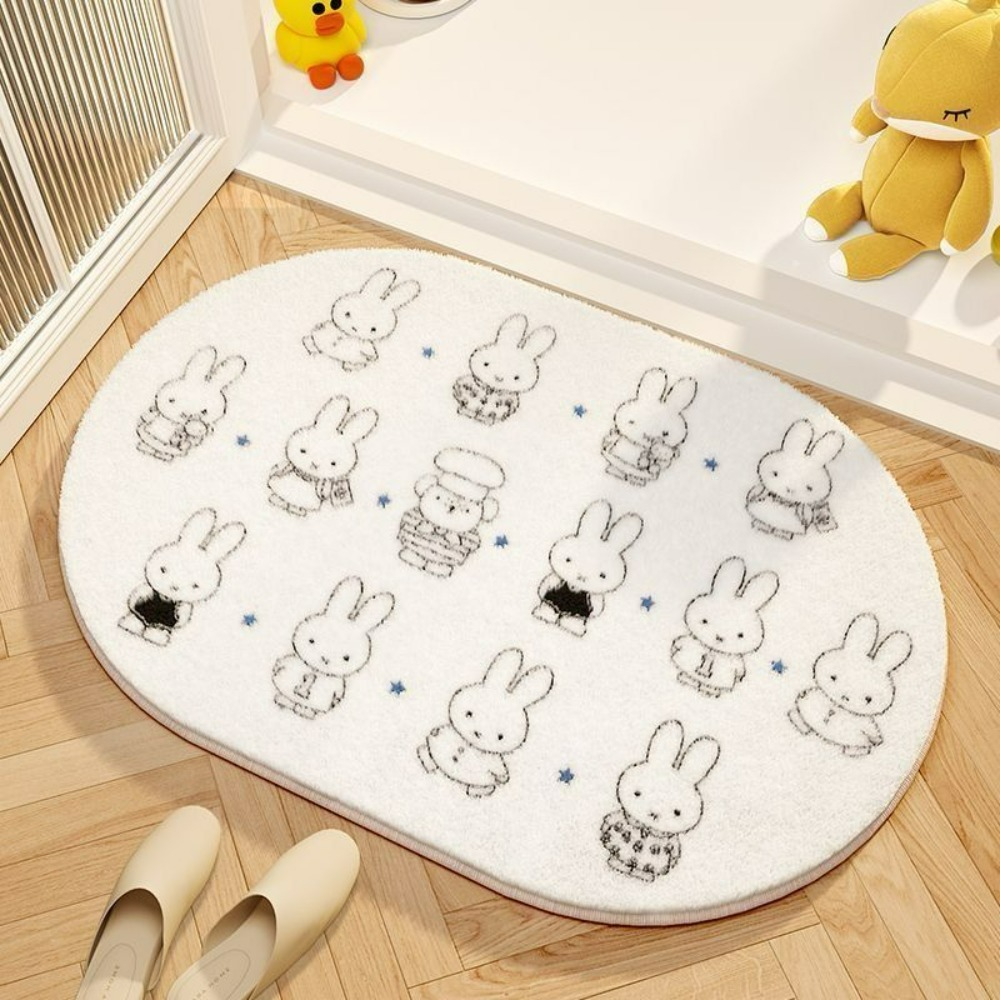 Japan Bathroom.Home - Tappetino da pavimento Miffy Cartoon, morbido