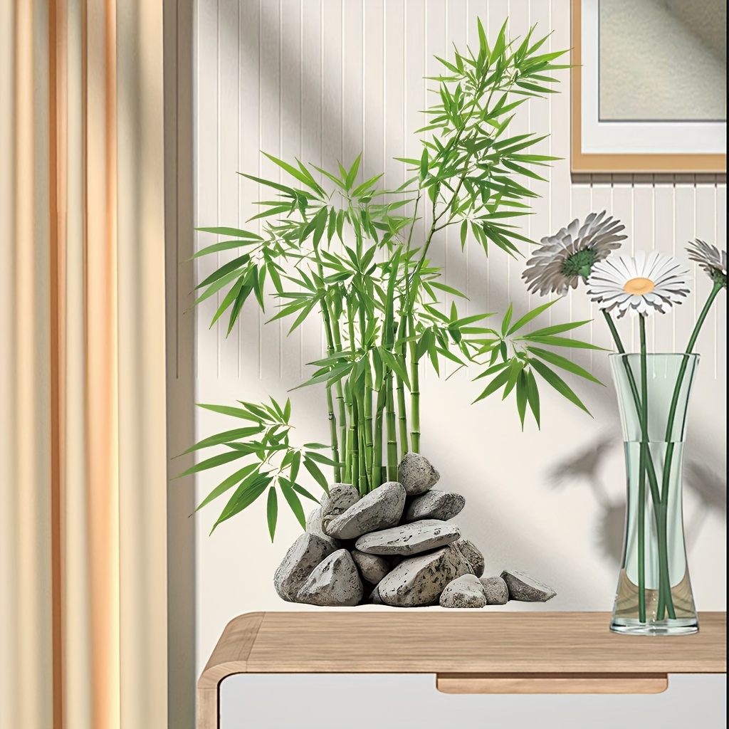 Home Bathroom Floor Tiles - Acquerello Verde Foglia di bambù Pianta