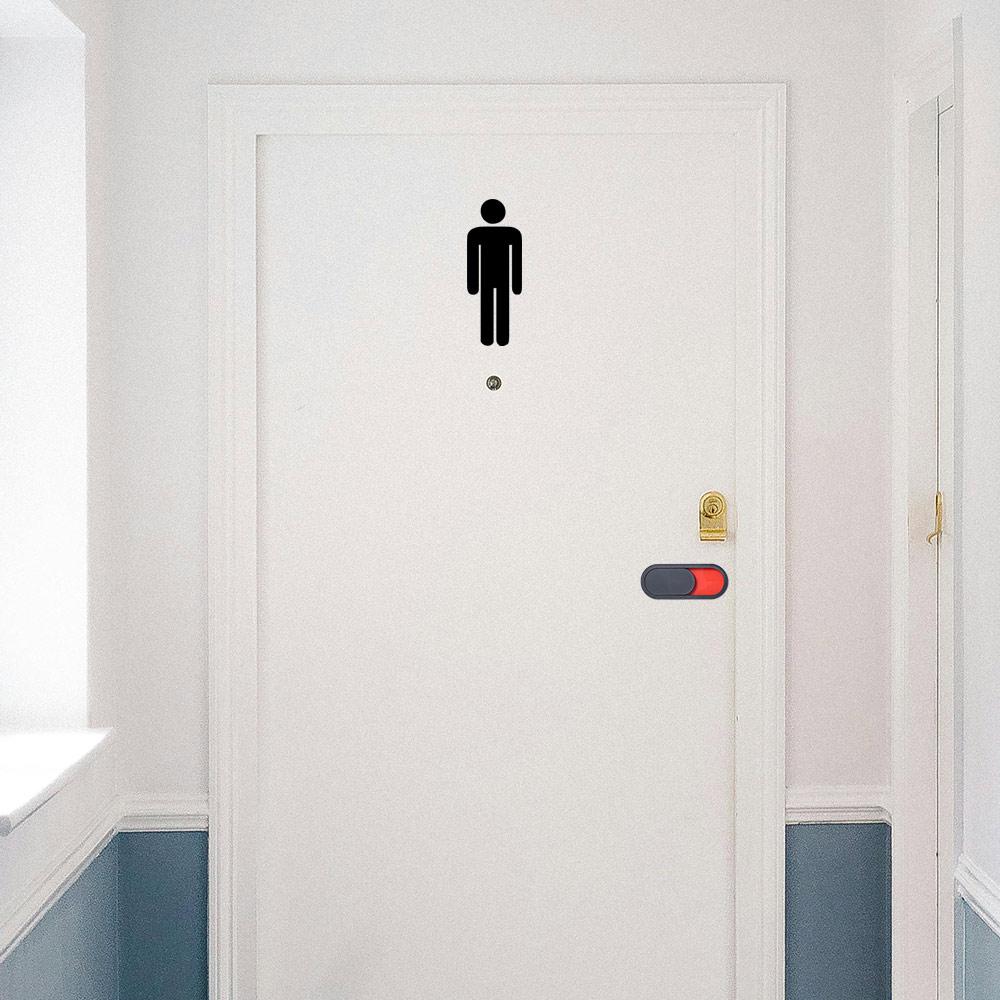 Home Bathroom Occupied Sign - Targa Scorrevole Ovale 10x4cm per Porta