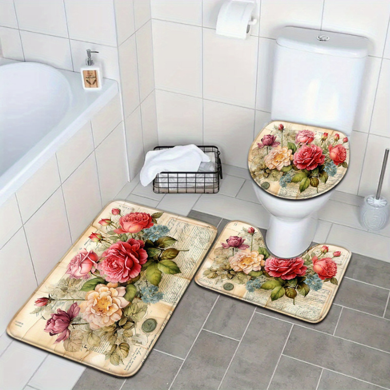 Zara Home Bathroom Mat - Tappetino da bagno floreale vintage VIKAMA,