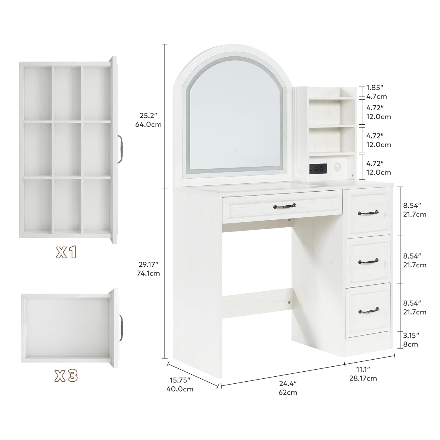 Moderna Scrivania da Trucco co - Home Outlet Bathroom Mirrors recensione e prezzo