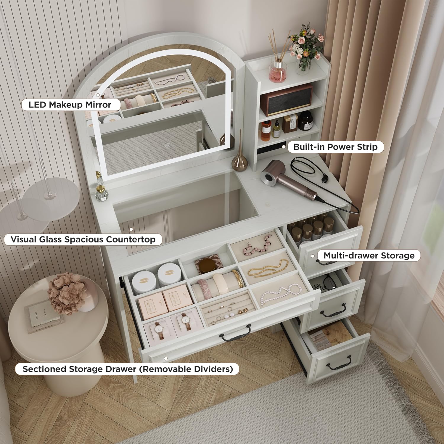 Moderna Scrivania da Trucco co - Home Outlet Bathroom Mirrors recensione e prezzo