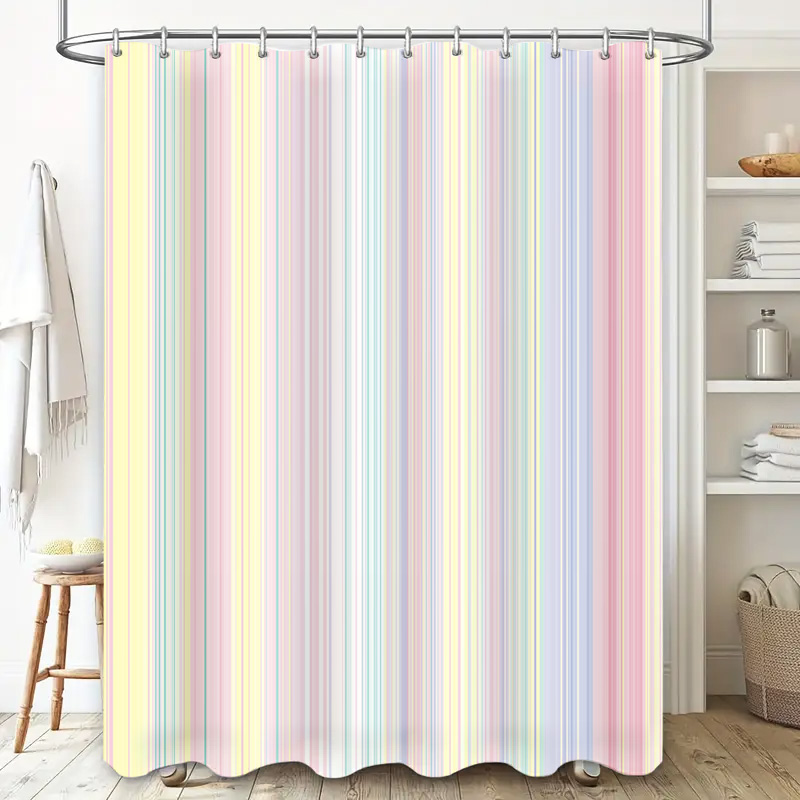 Tenda da doccia a righe morbid - Home Bathroom Colors recensione e prezzo