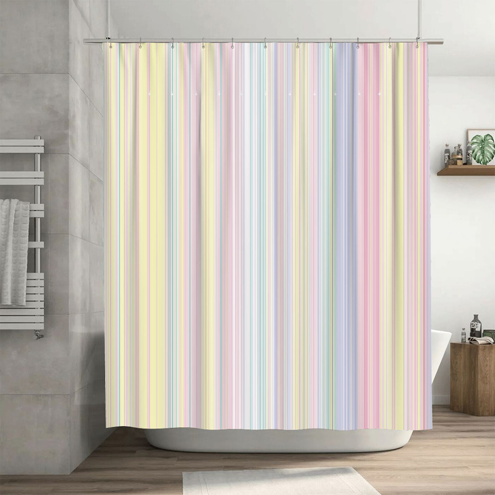 Tenda da doccia a righe morbid - Home Bathroom Colors recensione e prezzo