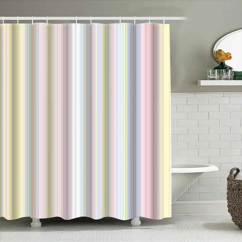 Tenda da doccia a righe morbid - Home Bathroom Colors recensione e prezzo